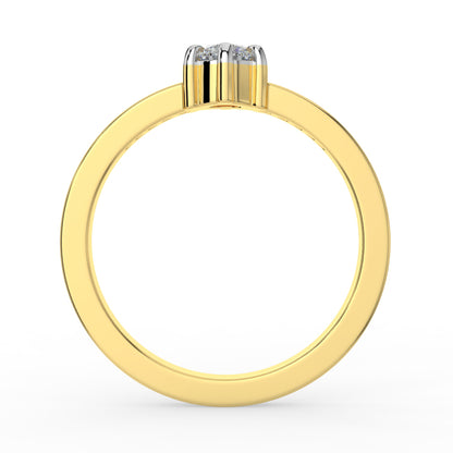 Dazzling Crest Solitaire Ring