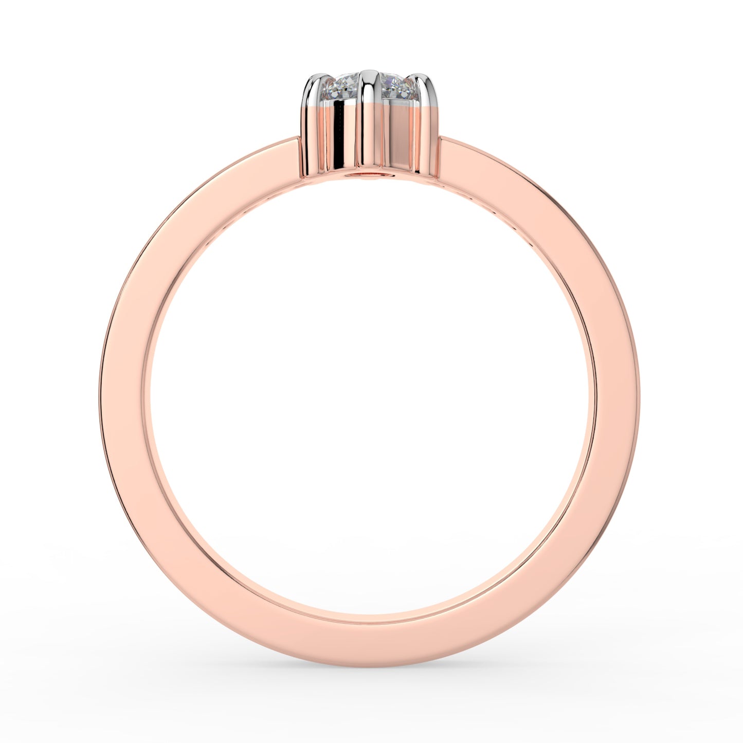 Dazzling Crest Solitaire Ring
