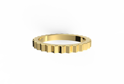 Ridges Textured Band Ring