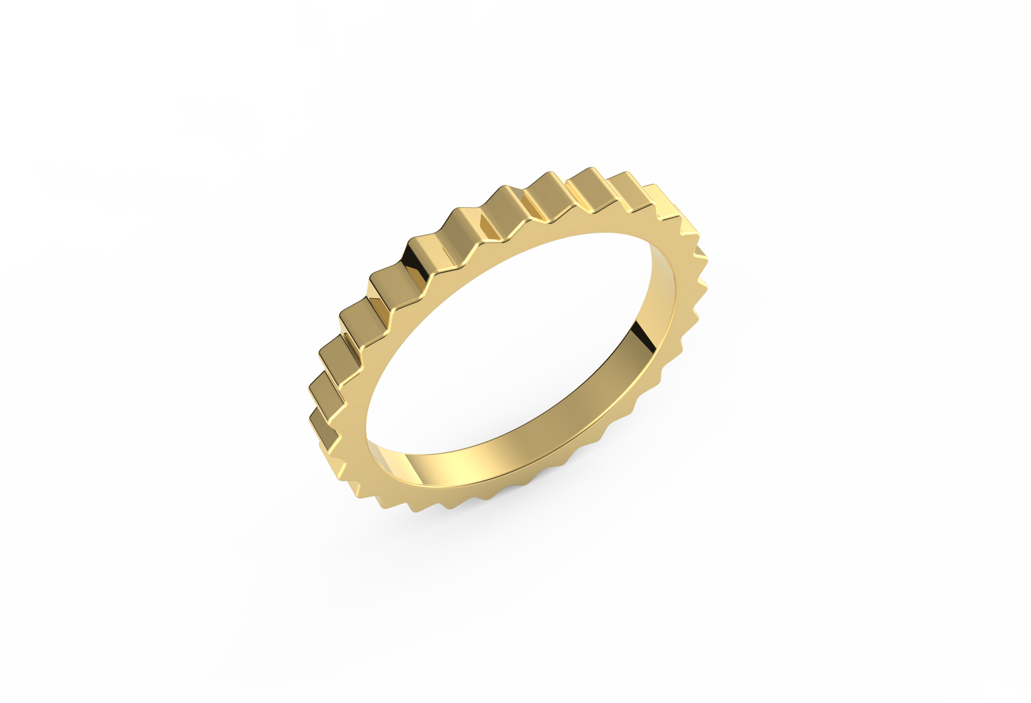 Ridges Textured Band Ring