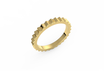 Ridges Textured Band Ring