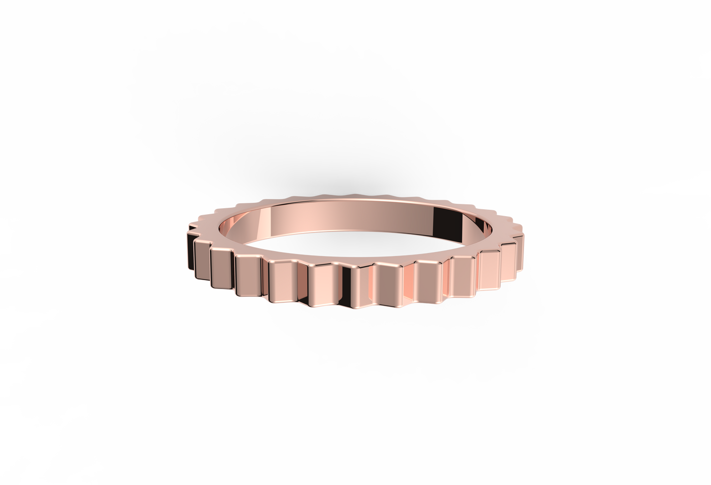 Ridges Textured Band Ring