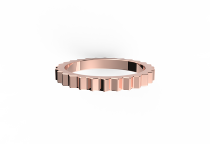 Ridges Textured Band Ring