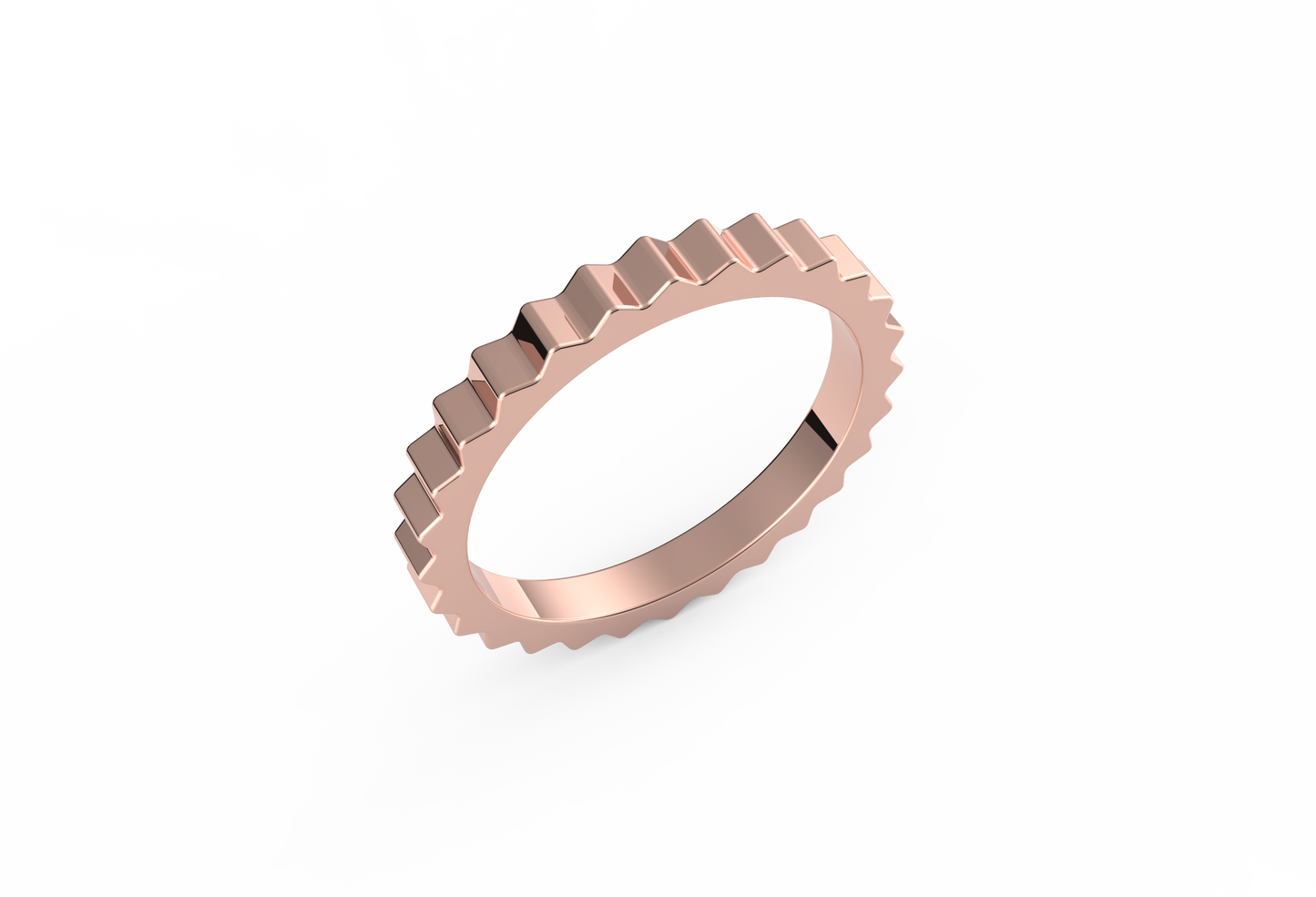 Ridges Textured Band Ring
