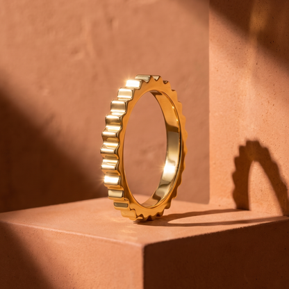 Ridges Textured Band Ring