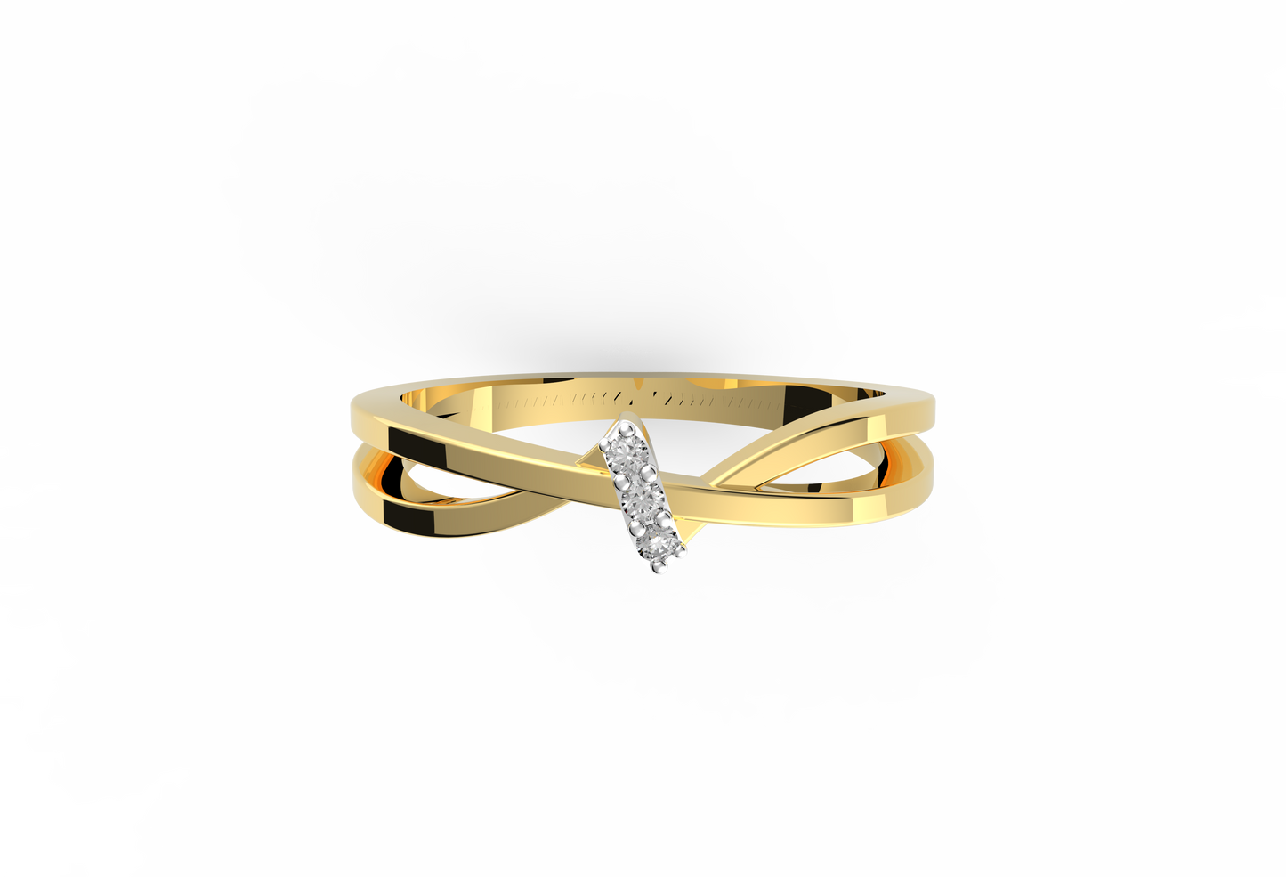 Delicate Crossover Lab Diamond Ring