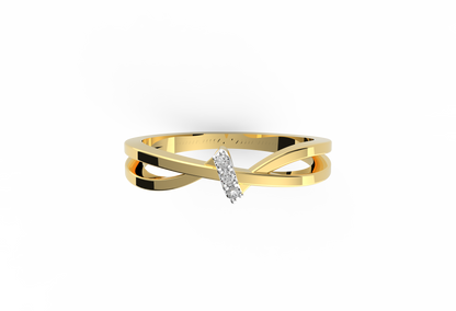 Delicate Crossover Lab Diamond Ring