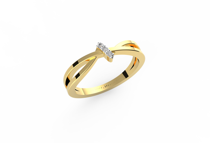 Delicate Crossover Lab Diamond Ring