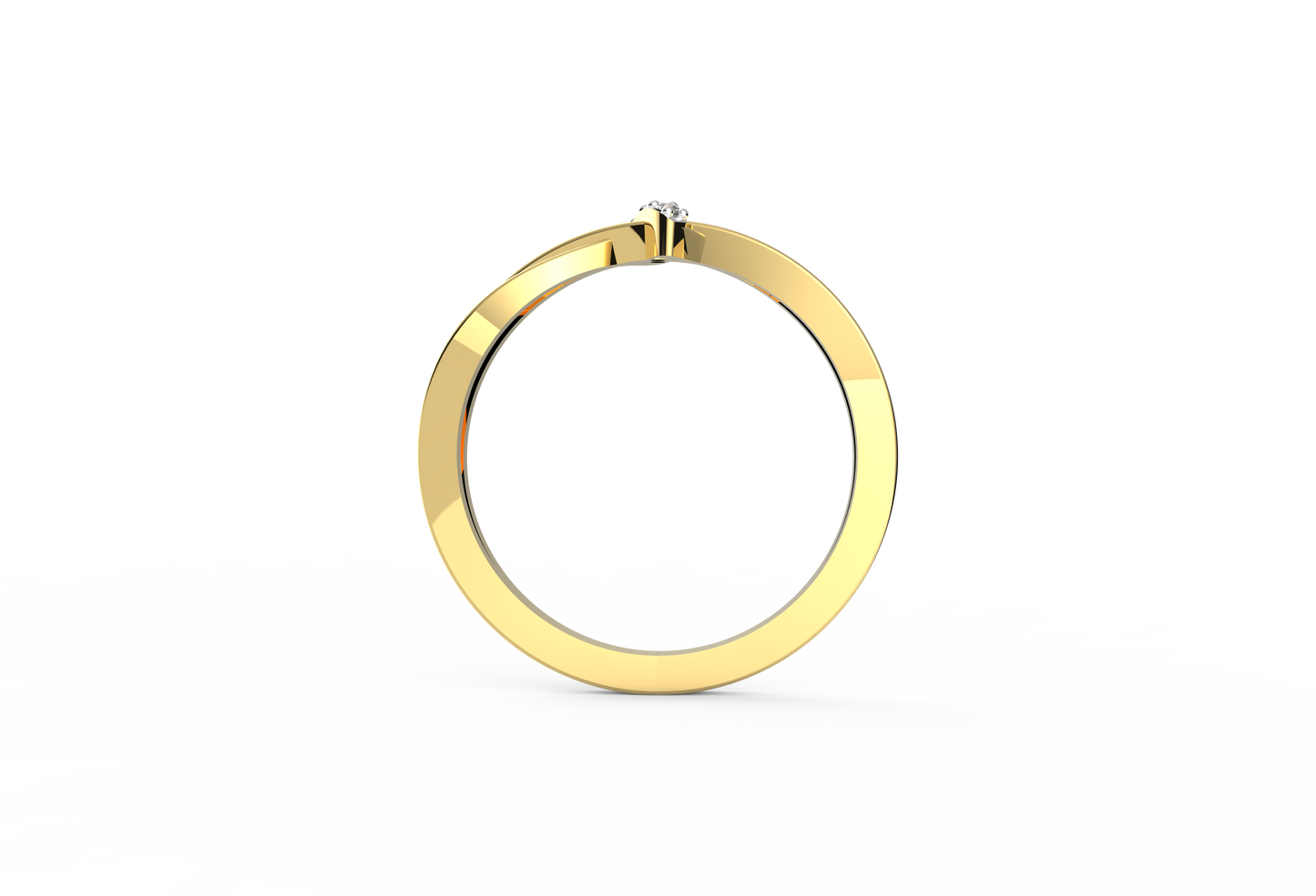 Delicate Crossover Lab Diamond Ring
