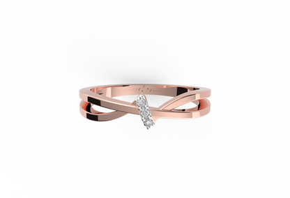 Delicate Crossover Lab Diamond Ring