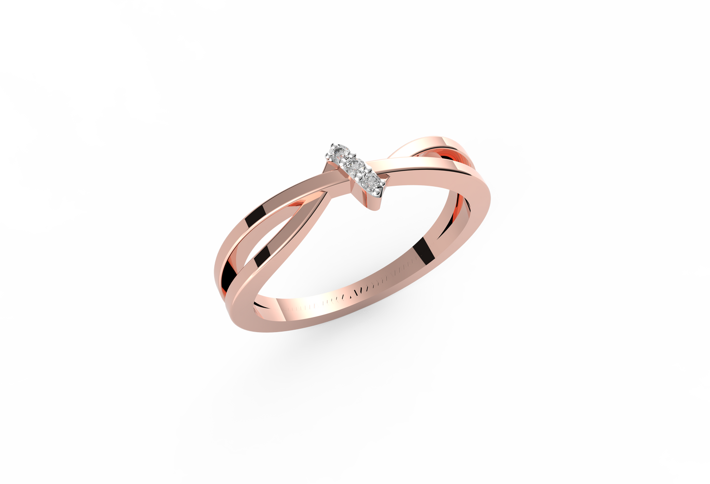Delicate Crossover Lab Diamond Ring