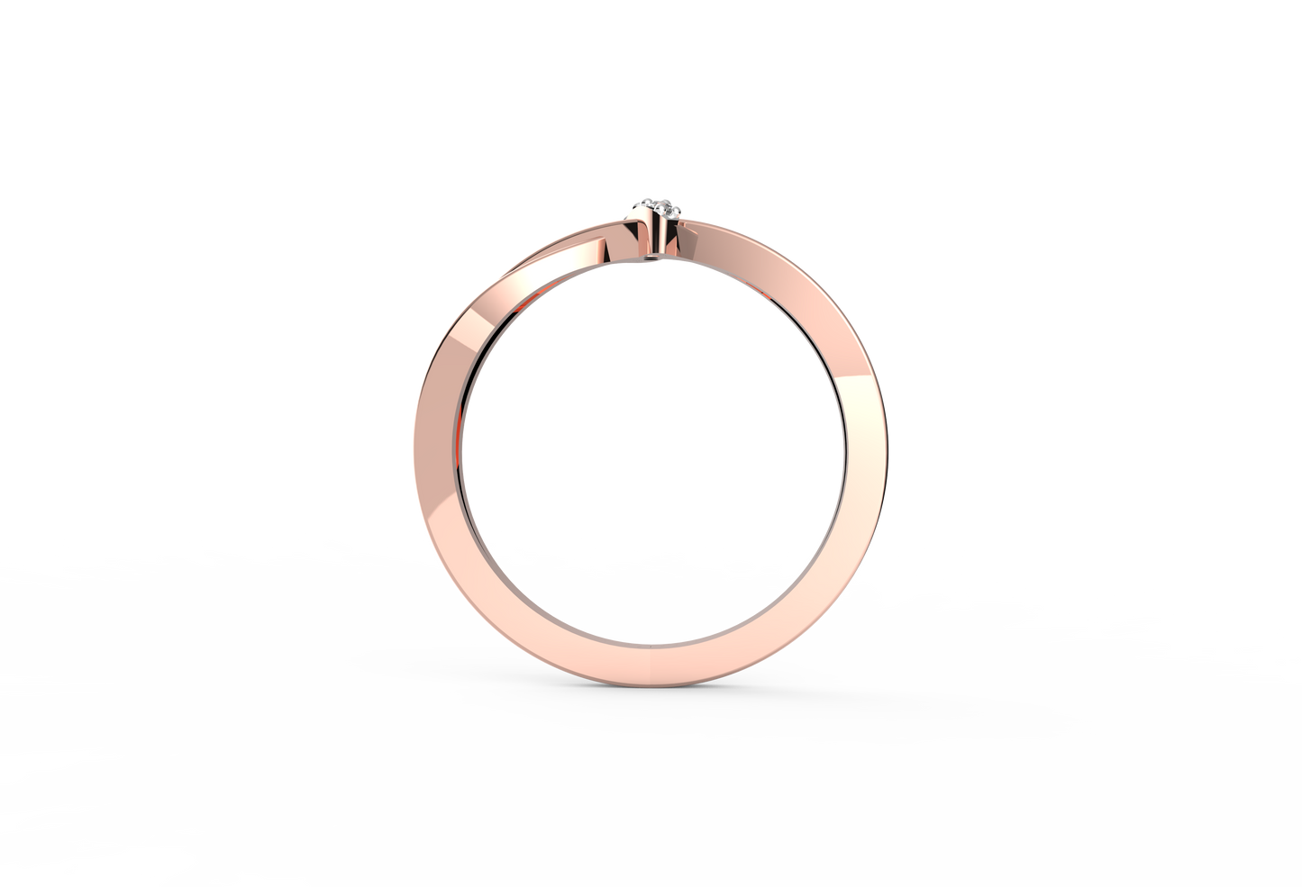 Delicate Crossover Lab Diamond Ring