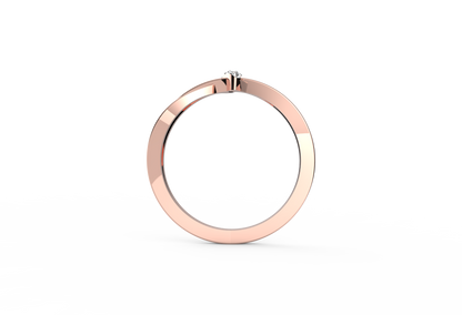 Delicate Crossover Lab Diamond Ring