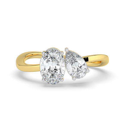 Rythymic Duet Lab Diamond Ring