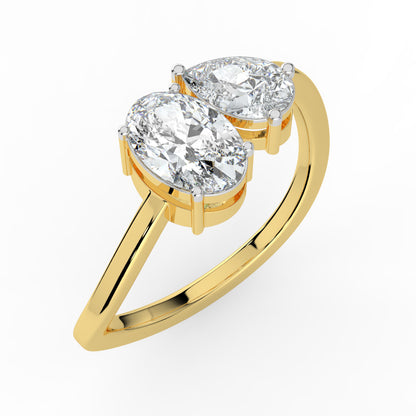 Rythymic Duet Lab Diamond Ring