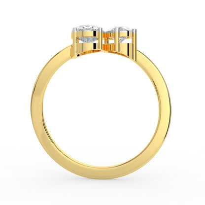 Rythymic Duet Lab Diamond Ring