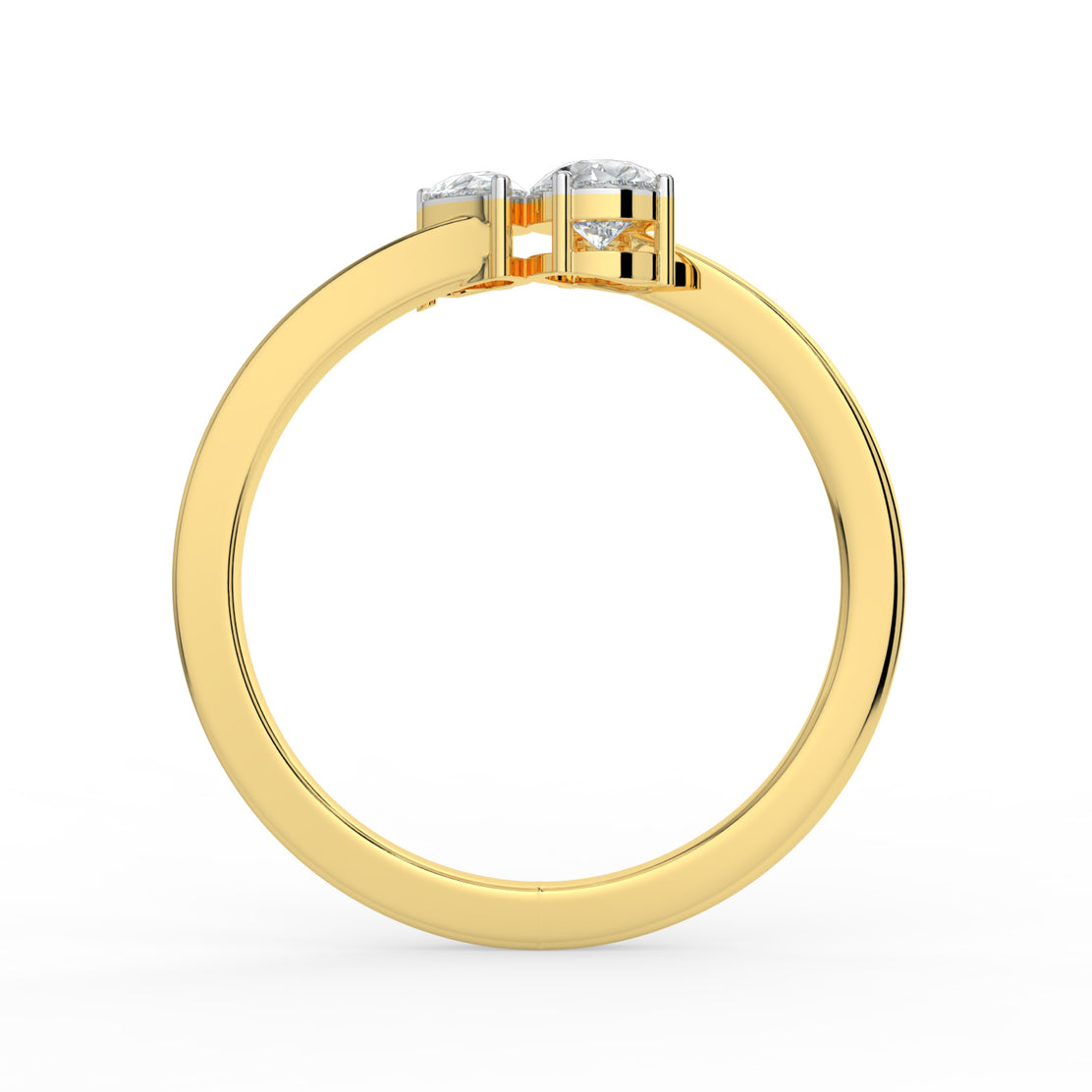 Two Stone Pear Lab Diamond Ring