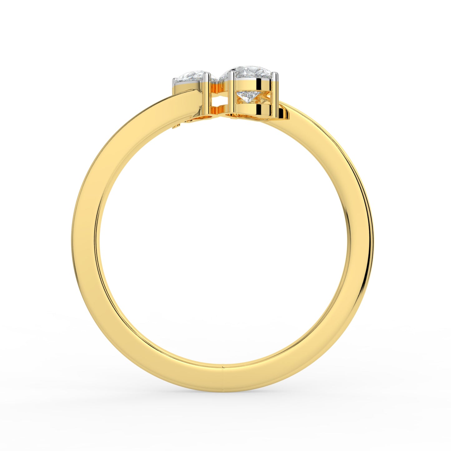 Two Stone Pear Lab Diamond Ring