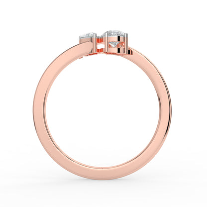 Two Stone Pear Lab Diamond Ring
