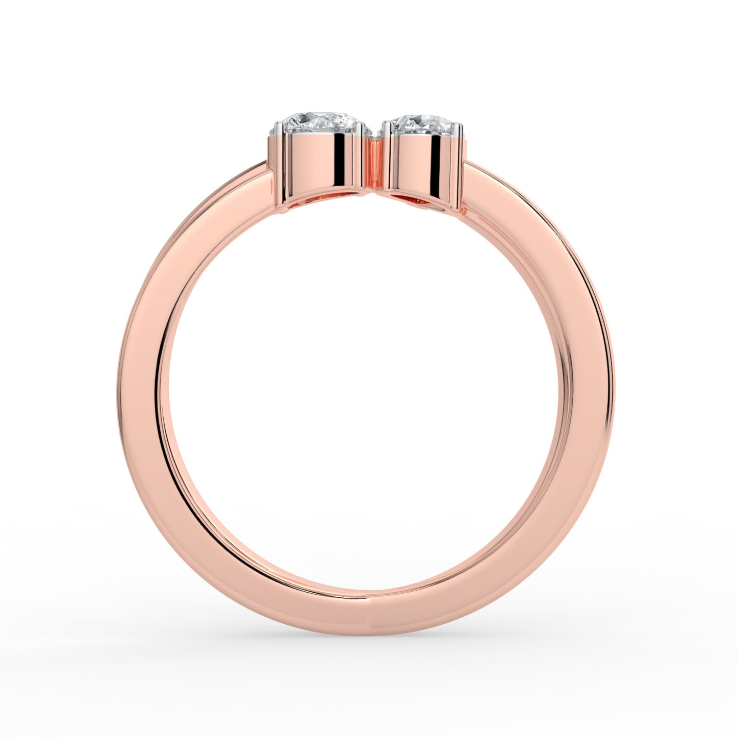 Dual Stone Criss Cross Ring