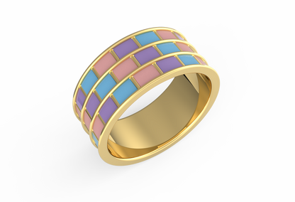 Multicolour Enamel Siesta Ring