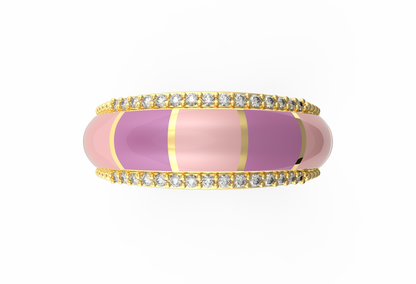 Lavender Blush Enamel Ring