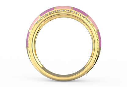 Lavender Blush Enamel Ring
