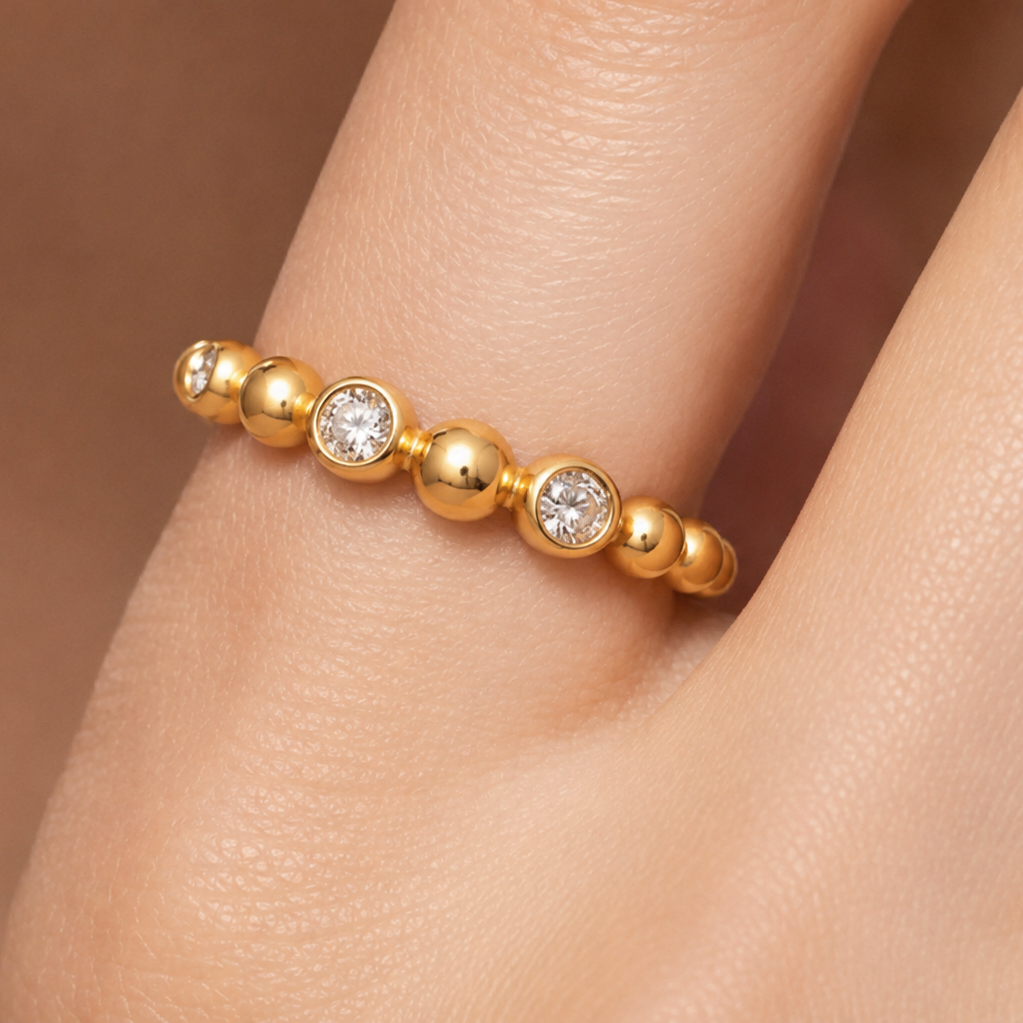 Bubble And Sparkles Lab Diamond Ring