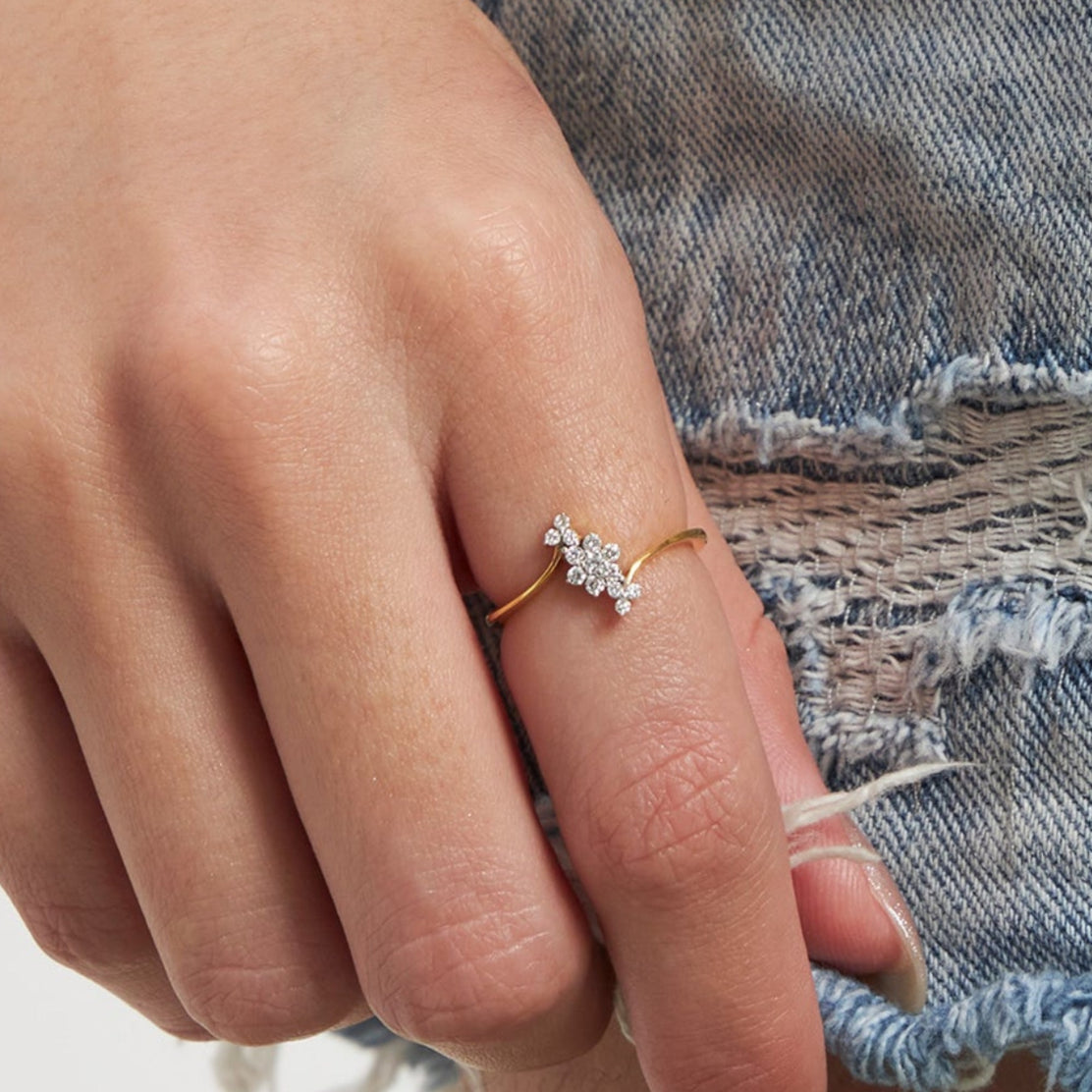 Floral Diamond Ring