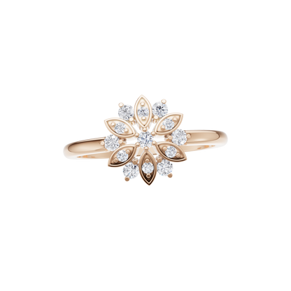 Floral Prism Diamond Ring