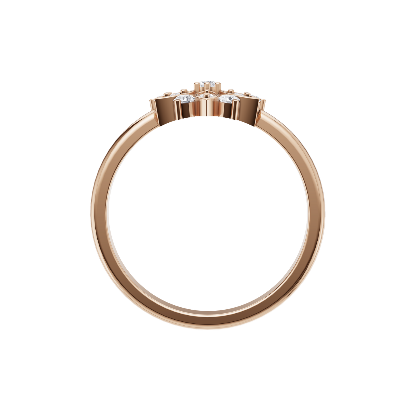 Floral Prism Diamond Ring