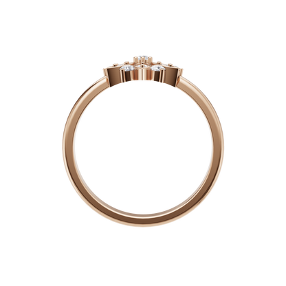 Floral Prism Diamond Ring