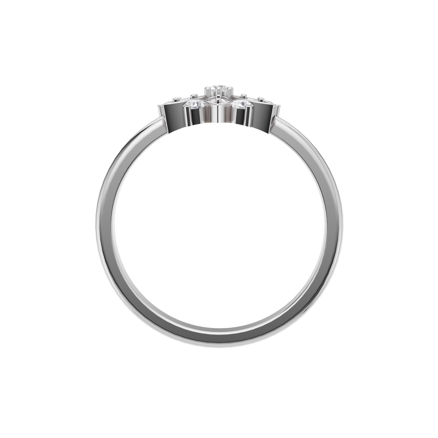 Floral Prism Diamond Ring