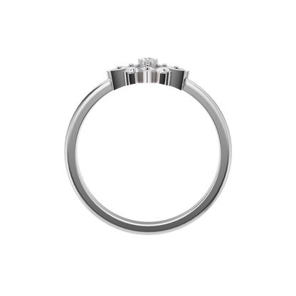 Floral Prism Diamond Ring