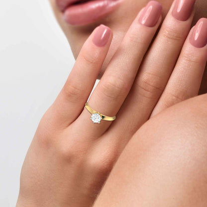 Radiant Solitaire Diamond Ring