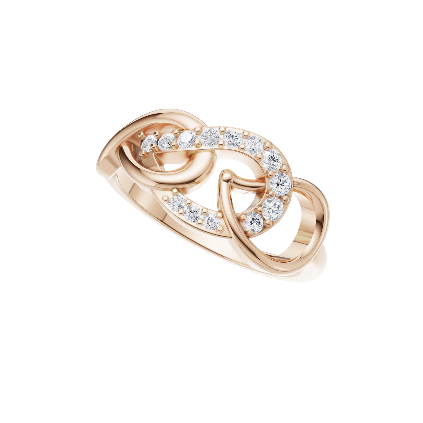 Infinity Knot Diamond Ring