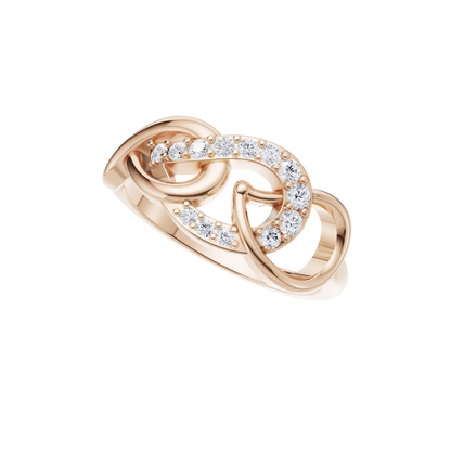 Infinity Knot Diamond Ring