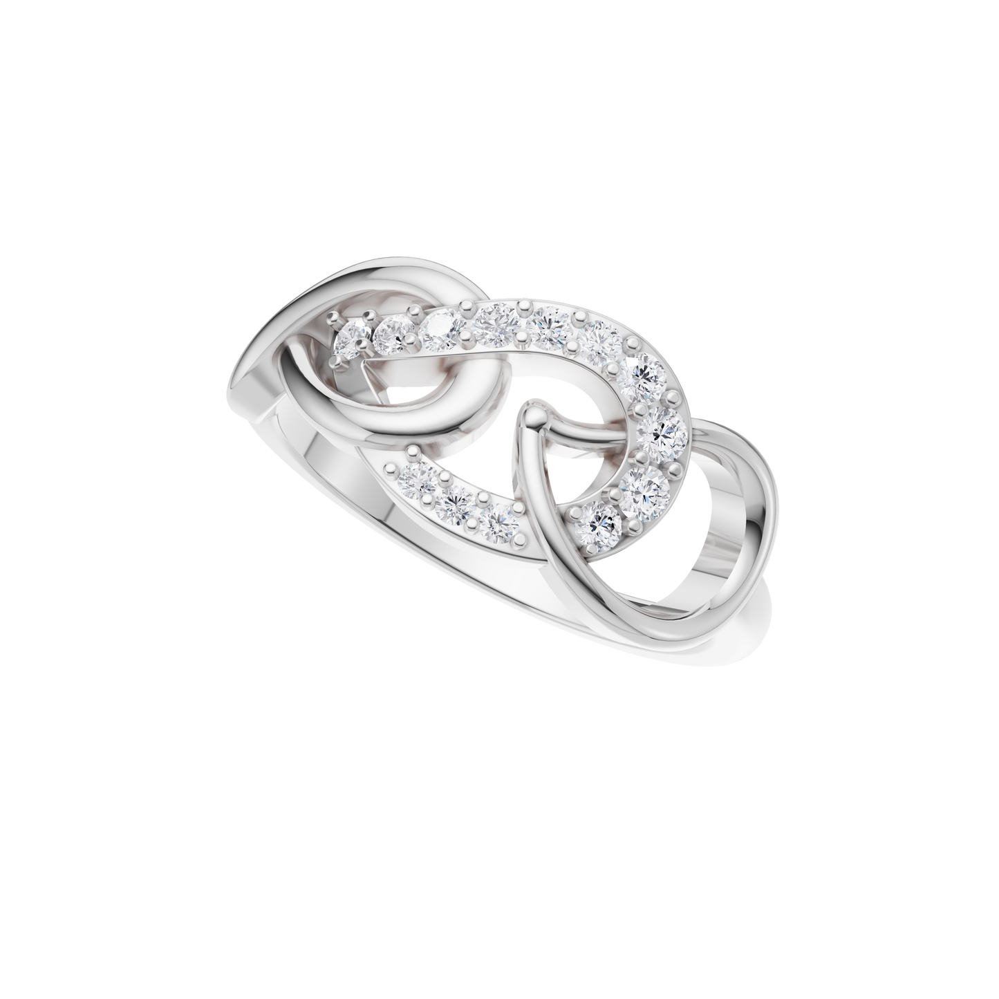 Infinity Knot Diamond Ring
