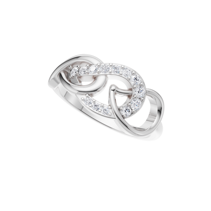 Infinity Knot Diamond Ring