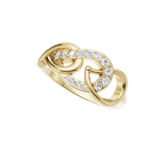 Infinity Knot Diamond Ring