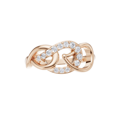 Infinity Knot Diamond Ring