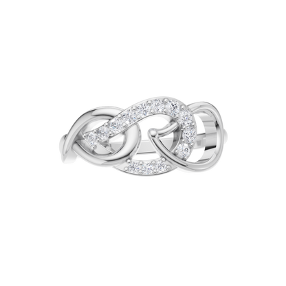 Infinity Knot Diamond Ring