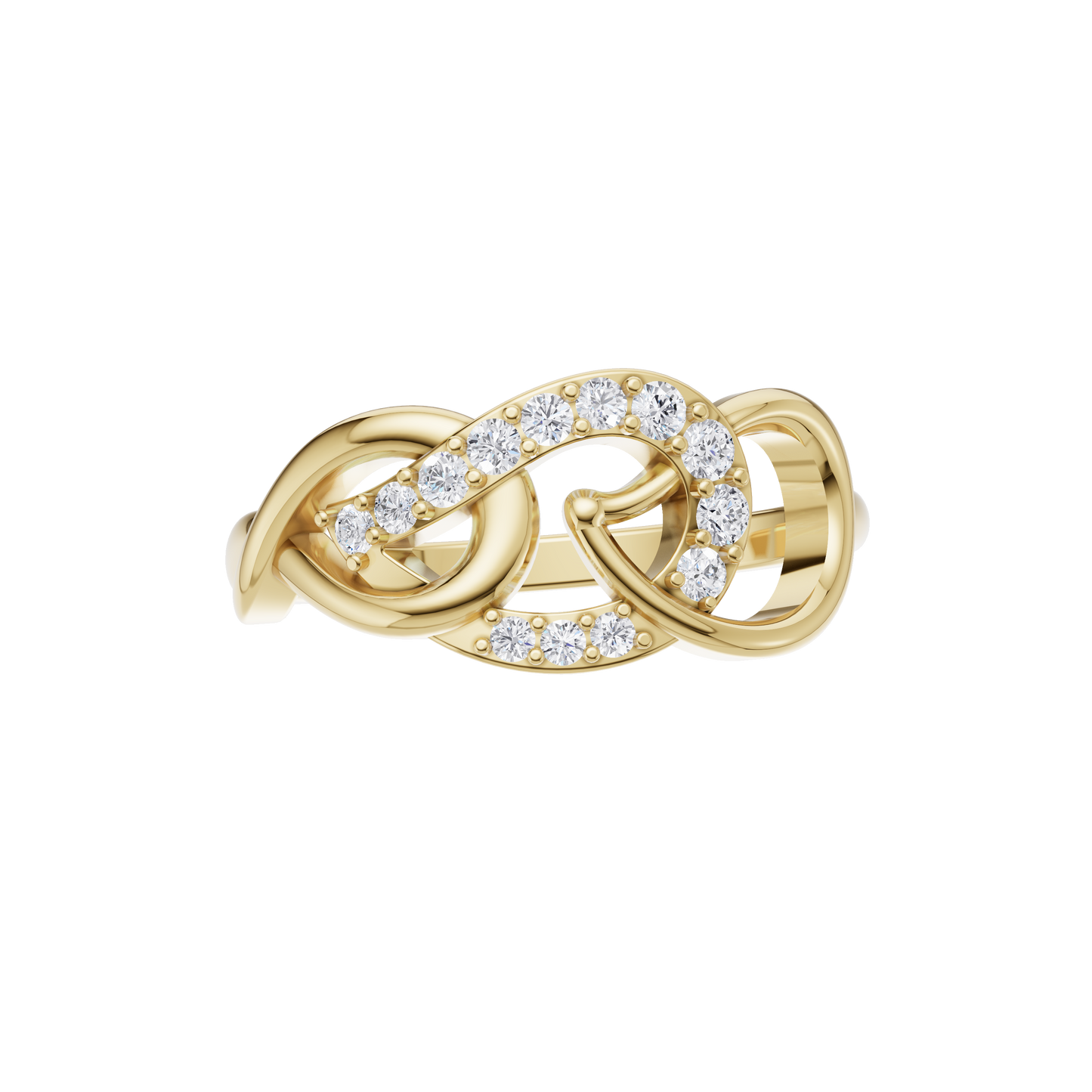 Infinity Knot Diamond Ring
