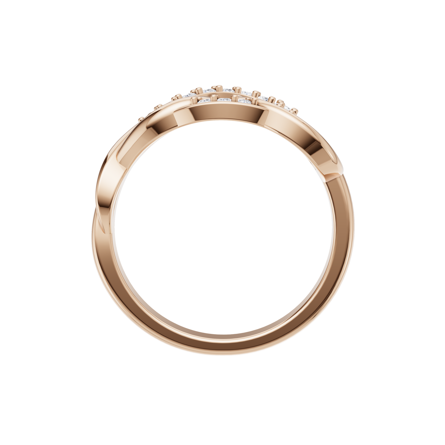 Infinity Knot Diamond Ring