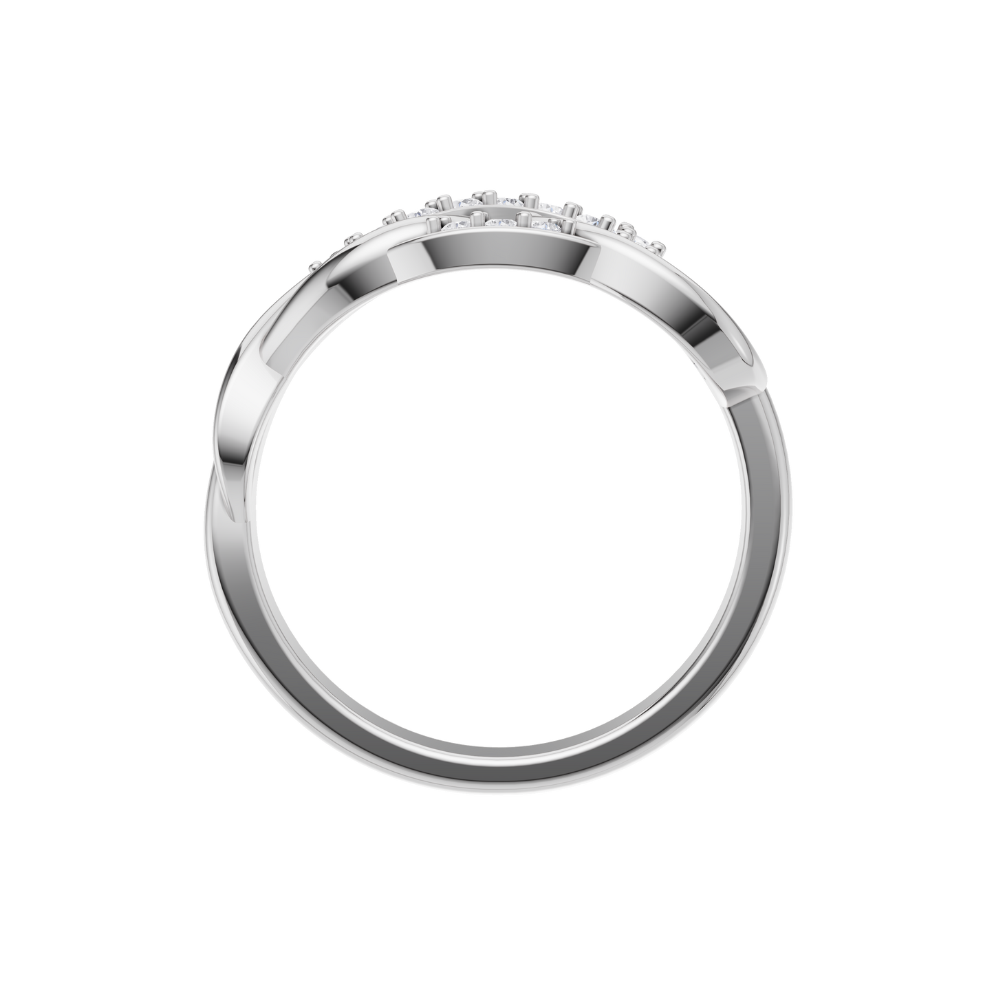 Infinity Knot Diamond Ring