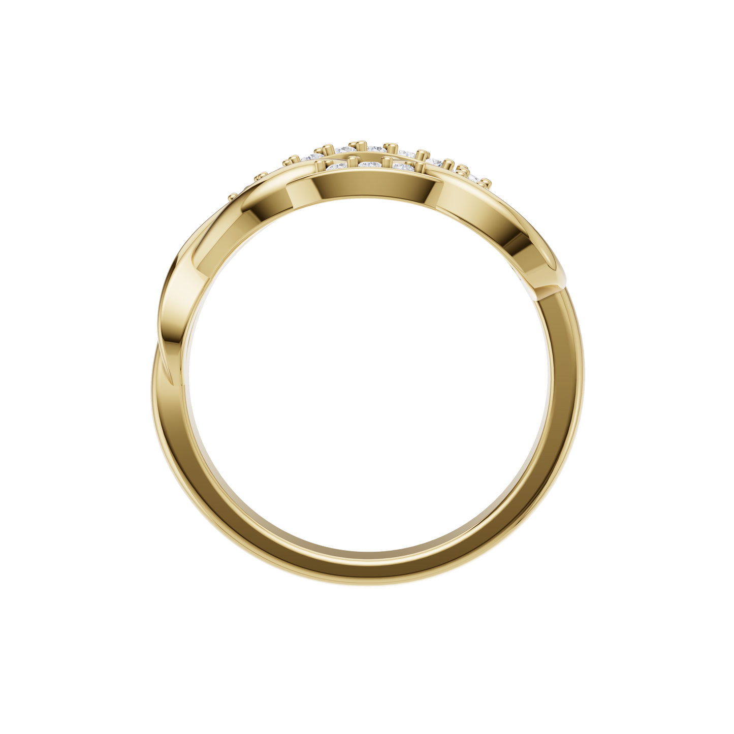 Infinity Knot Diamond Ring