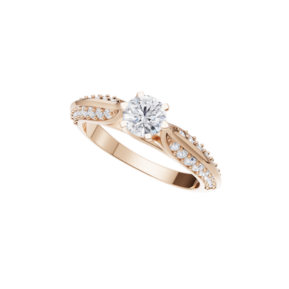 Elegant Aura Solitaire Diamond Ring