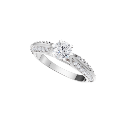 Elegant Aura Solitaire Diamond Ring