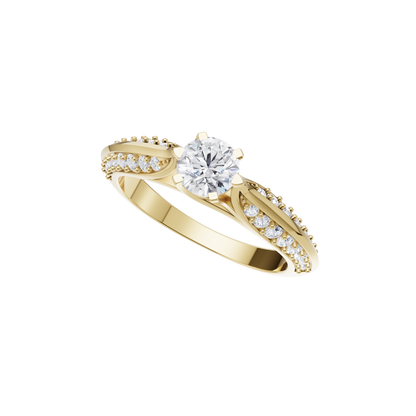 Elegant Aura Solitaire Diamond Ring