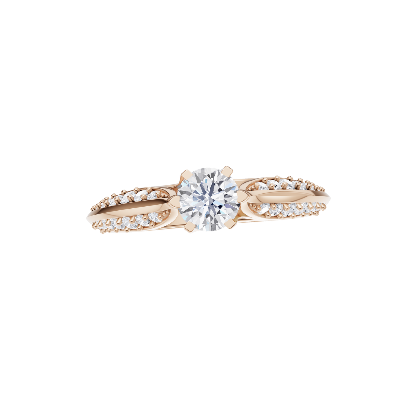 Elegant Aura Solitaire Diamond Ring